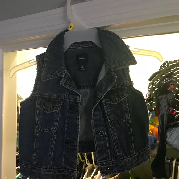Jean jacket and Blue, Green, and White dress - Picture 1 of 4